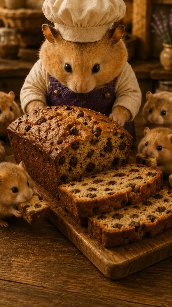Chef Biscuit presenting Banana Bread