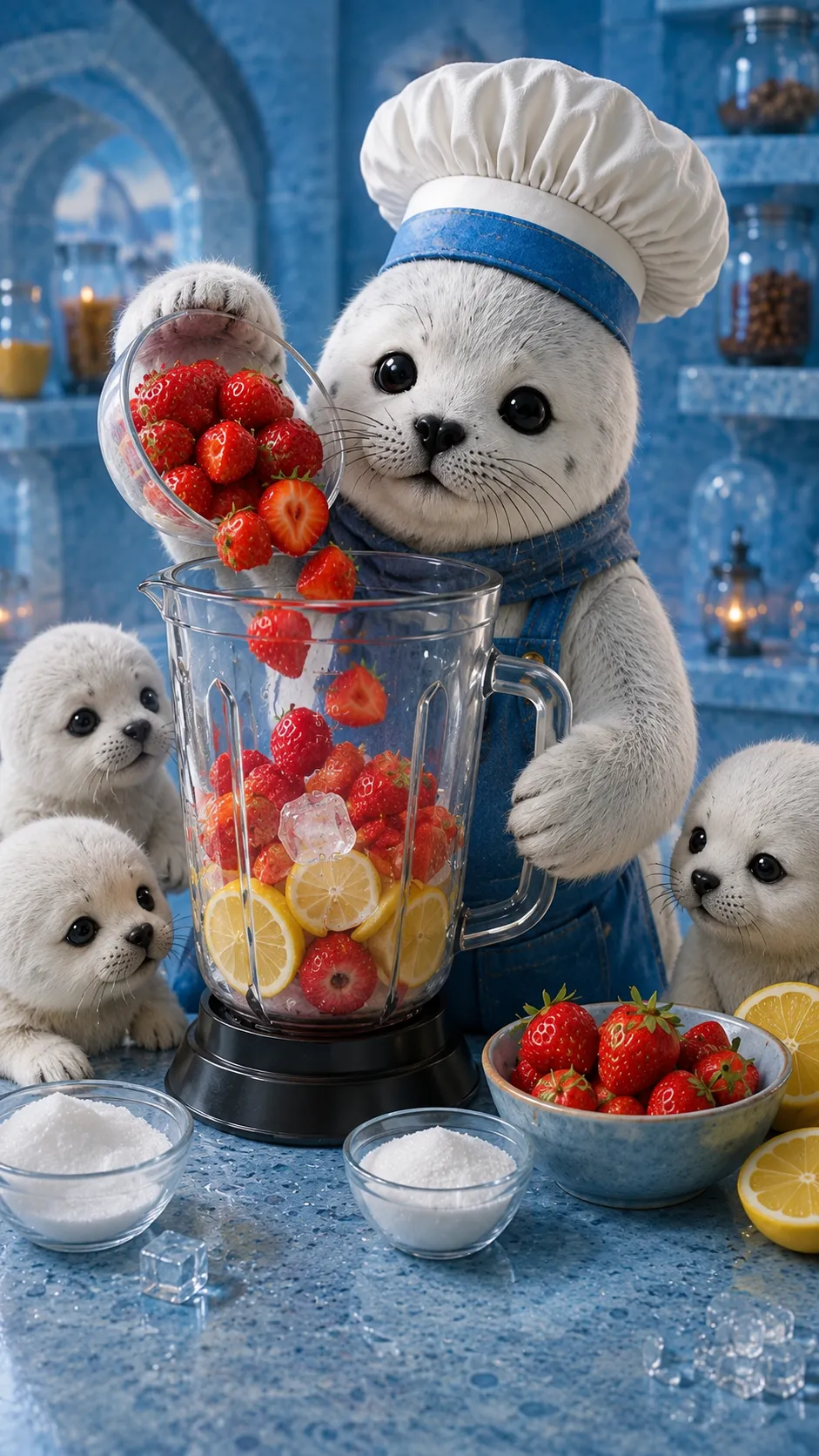 Chef Pluff, a Harp seal