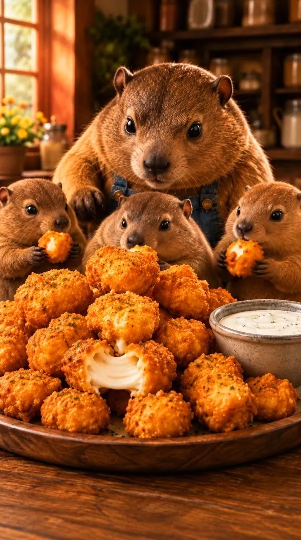 Chef Chubbs presenting Fried Cheese Curds