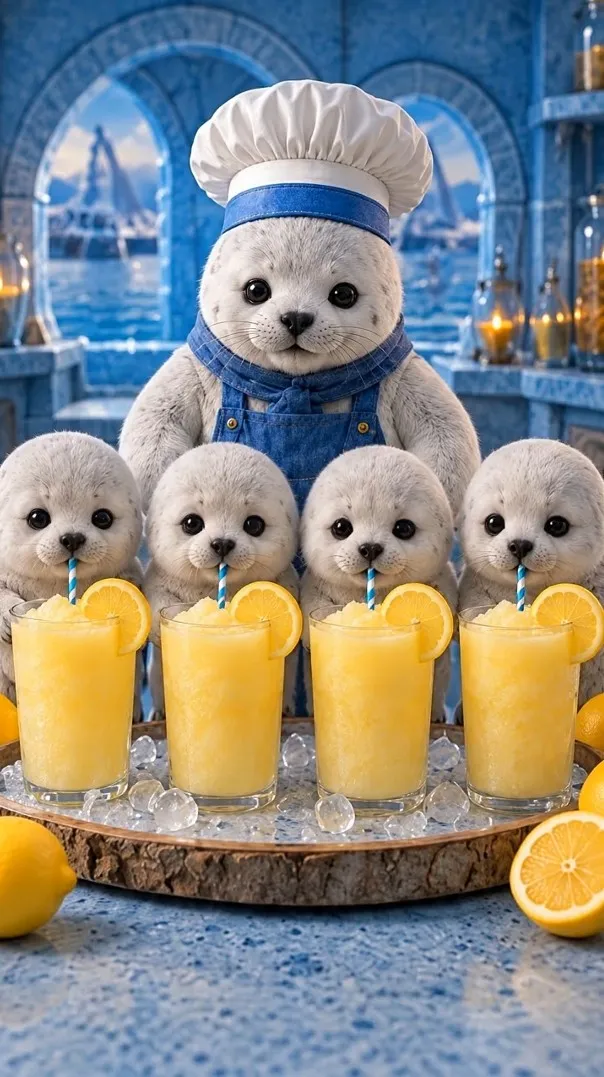 Chef Pluff presenting Frozen Lemonade