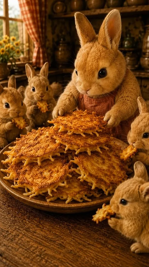 Chef BunBun presenting Hash Browns