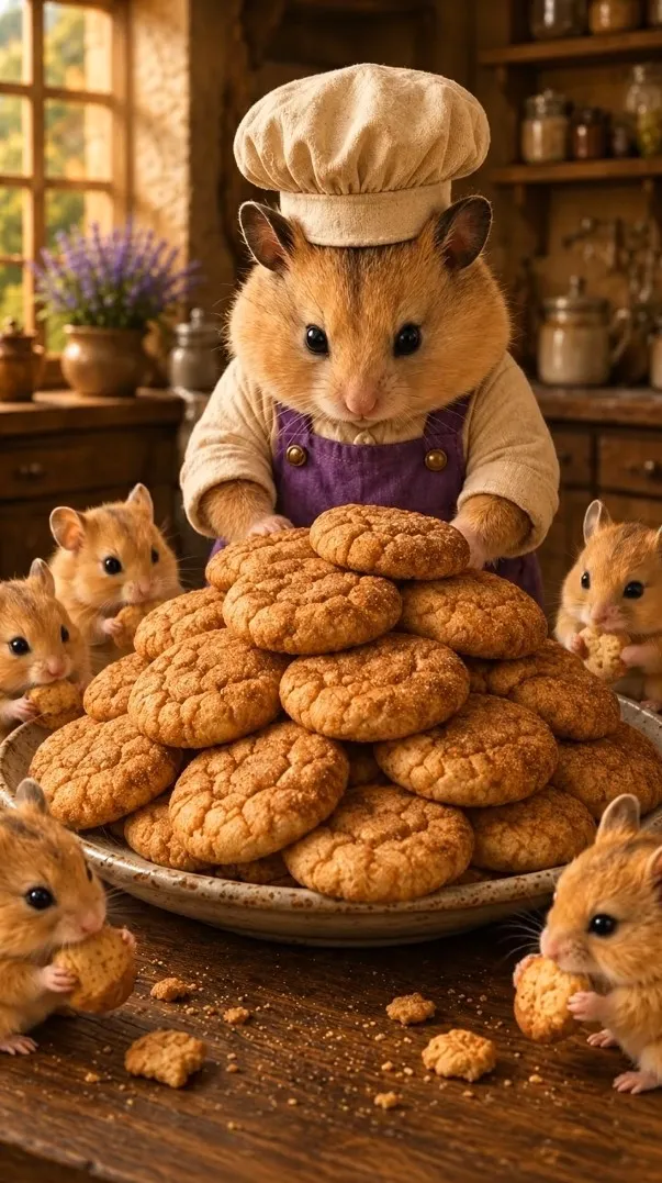 Chef Biscuit presenting Snickerdoodles